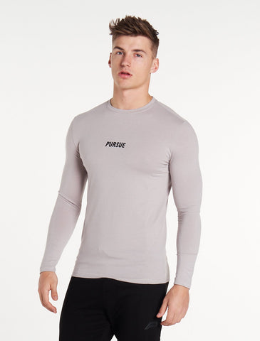 Essential Long Sleeve / Grey-T-Shirts & Tops-Mens