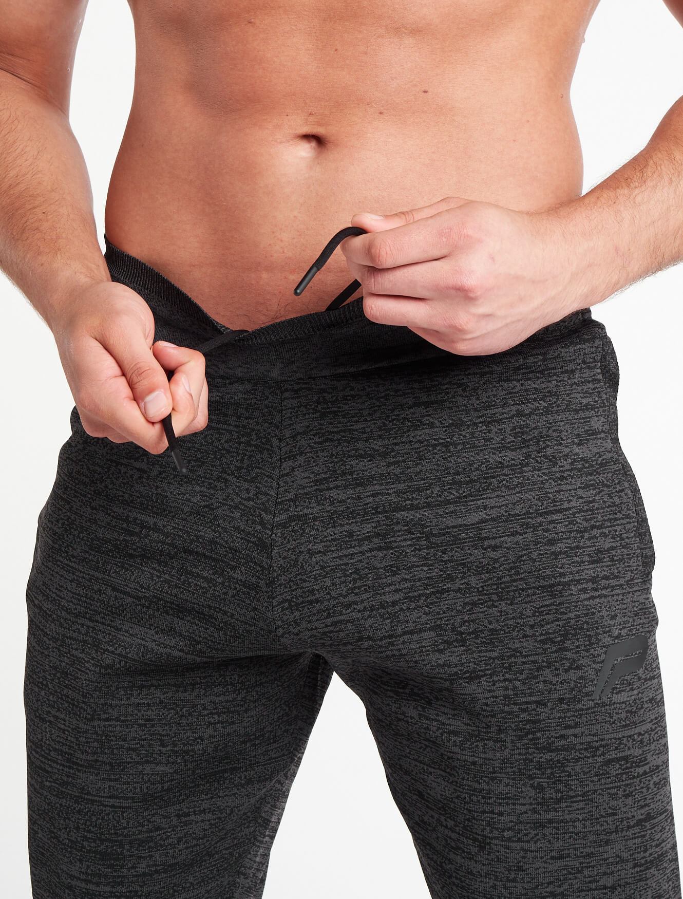 Seamless Stretch-Fit Bottoms / Digital Black.Grey-Joggers & Bottoms-Mens