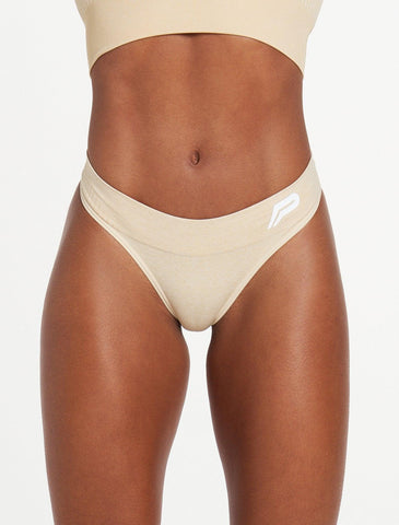 ADAPT Seamless Thong / Marl Beige-Underwear-Womens