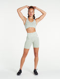 Sustainable Seamless Shorts / Sage Green-Shorts-Womens
