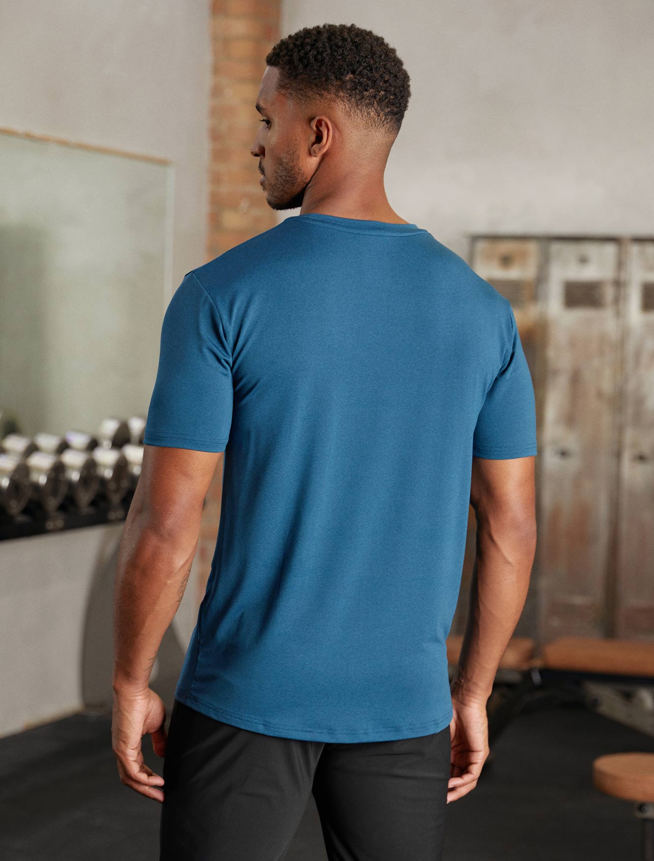 Mens-Hybrid Everyday T-Shirt / Blue Marl