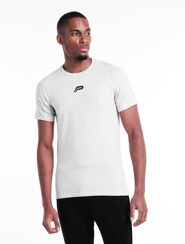 Icon T-Shirt / White Marl-T-Shirts & Tops-Mens