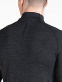 Intensity Seamless ¼ Zip / Black Marl-Jackets & Hoodies-Mens