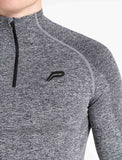 Intensity Seamless ¼ Zip / Charcoal Marl-Jackets & Hoodies-Mens