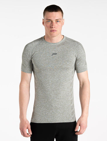 Intensity Seamless T-shirt / Khaki Marl-T-Shirts & Tops-Mens