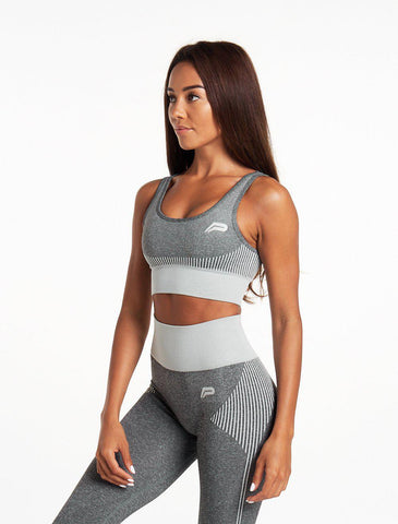 ADAPT Seamless Sports Bra / Light Grey-Sports Bras-Womens
