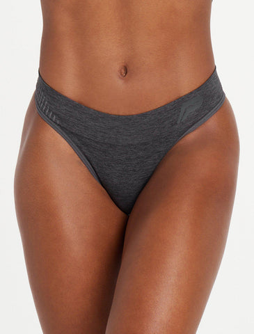 ADAPT Seamless Thong / Black.Charcoal-Underwear-Womens
