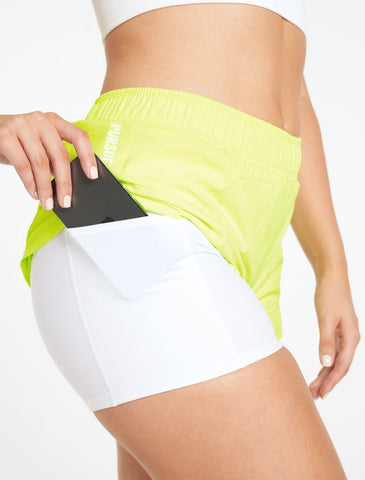 Pace Running Shorts / Volt Yellow-Shorts-Womens